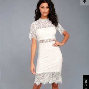 Lulus remarkable white lace dress
